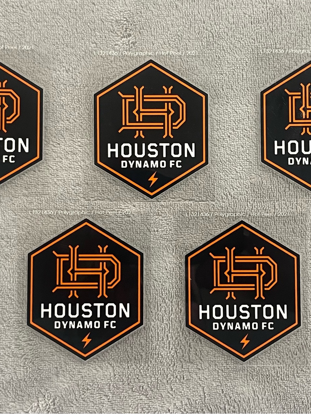 Houston Dynamo Soccer HTV Heat Transfer Vinyl Iron On Patch - Lot of 5